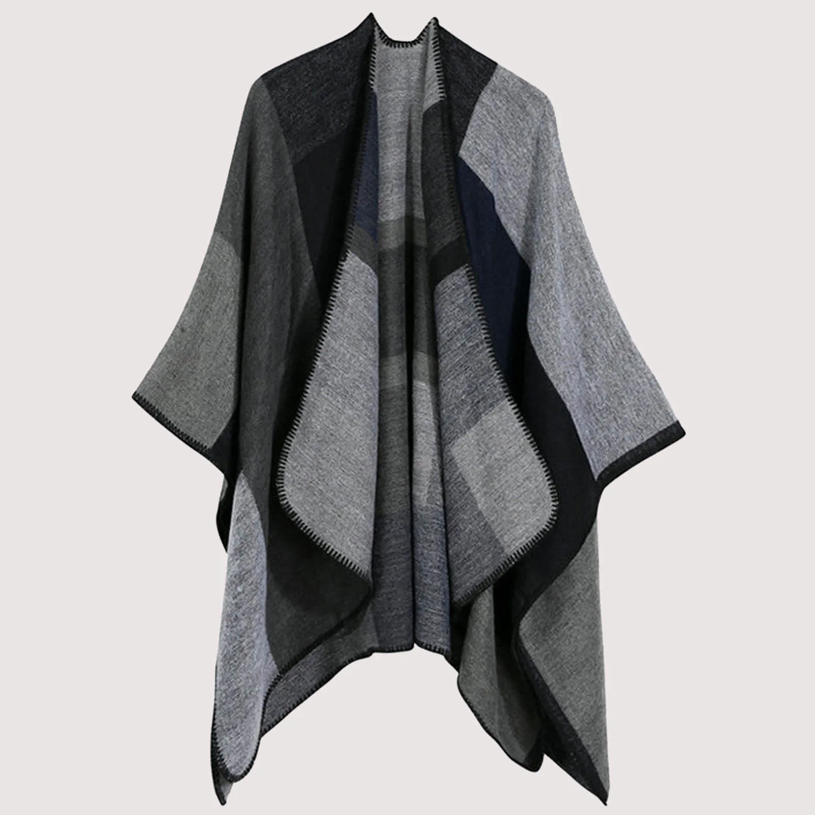 Women Winter Knitted Cashmere Capes Shawl Cardigans Sweater Coat Poncho For Women Elegant Womens Shawl Bufanda Invierno Mujer