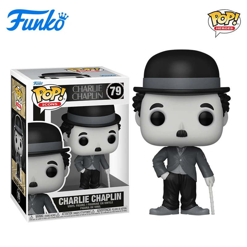 Funko Pop Charlie Chaplin Master Comedy Movie Figure Mime Performer Model Toys Collection Room Decoration Friend'S Gifts