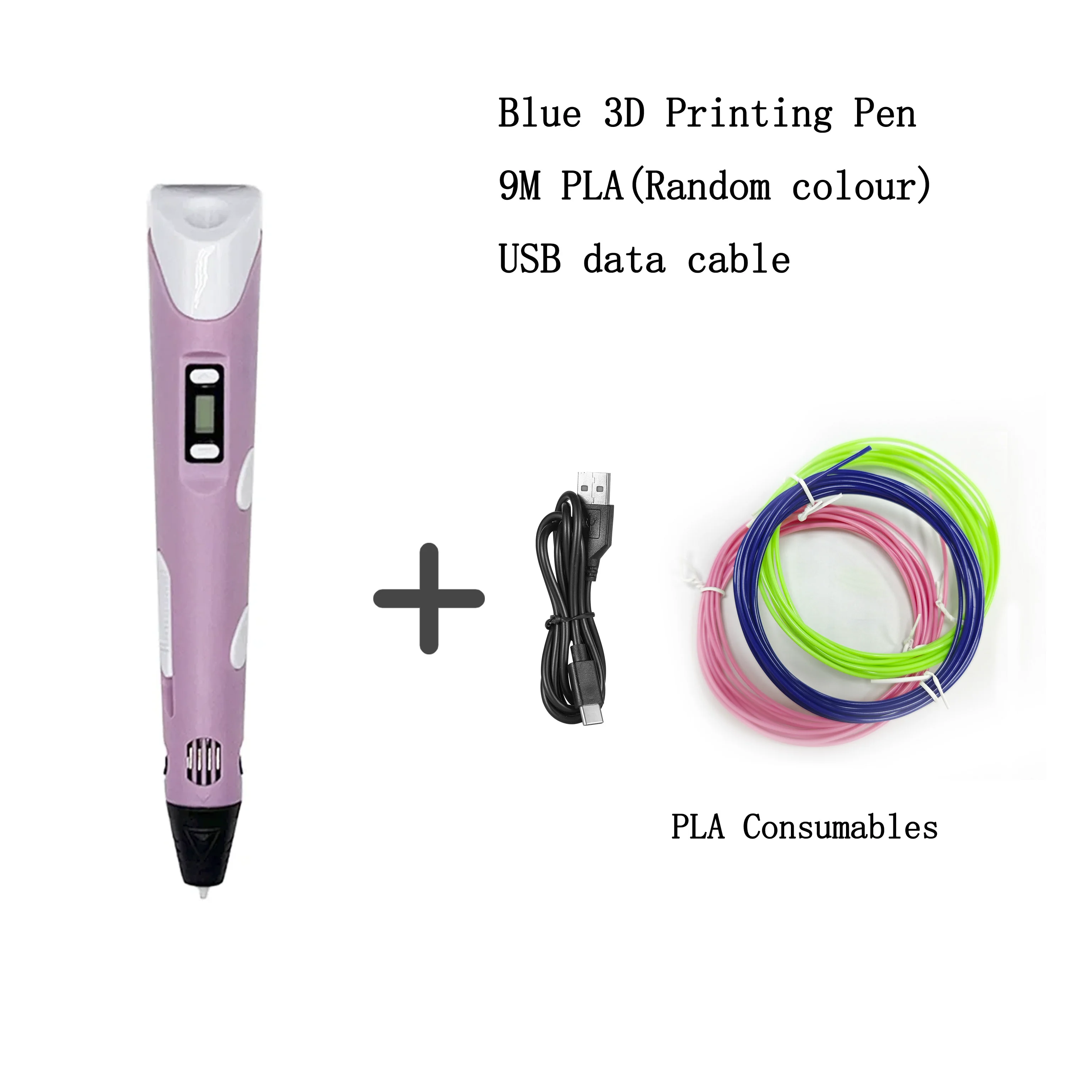 Neue Generation LED Display Elektronische 9M PLA 3D Druck Stift Dreidimensionale Graffiti Malerei Werkzeug kinder Geburtstag Geschenk