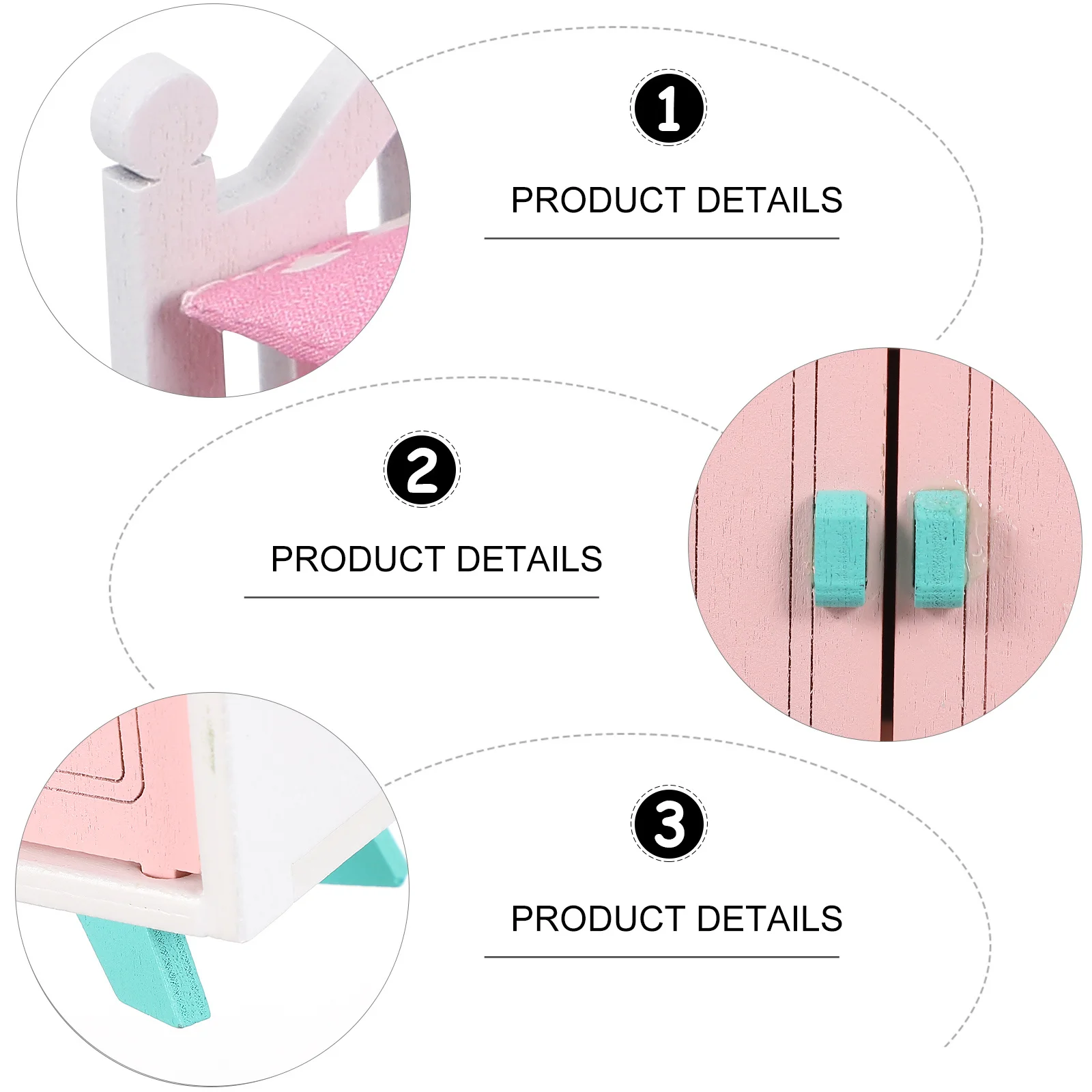 1 セットミニチュア家具セット寝室アクセサリー安全な天然素材ごっこ遊び幼児子供ロールプレイコレクション