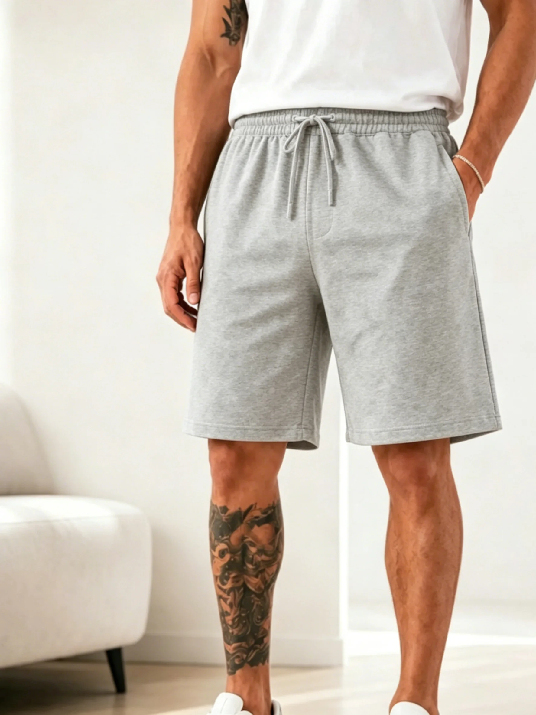 

Men Summer Shorts Pickleball Drawstring Athletic Shorts Sweatpants Sport Jogging Beach Pant Casual Loose Trendy Oversized cotton