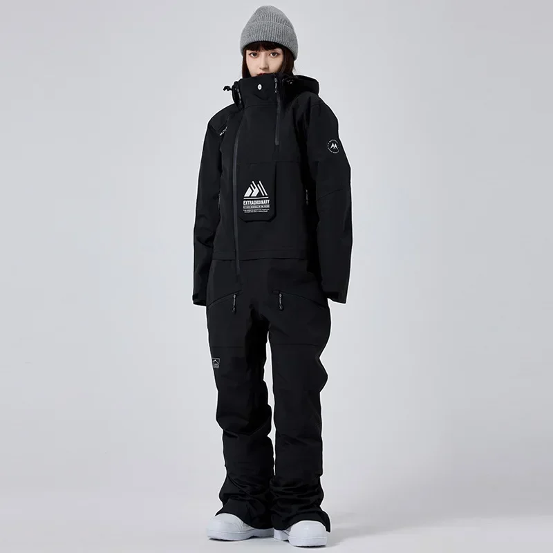 

Snowboarding Jumpsuit Sets New 2025 Ski Suit Winter Outdoor One-piece Windproof Waterproof Skiing Snow Clothes Sport Women Men