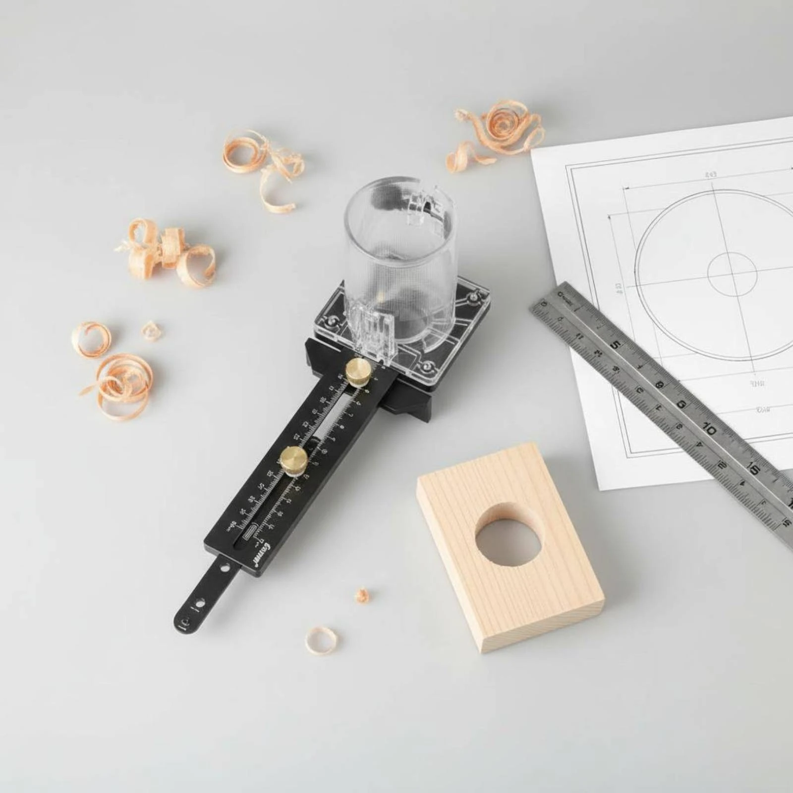 Router Circle Cutter Stable Control Router Circle Guide Woodworking Tool Precision Scale for Guitar Builders