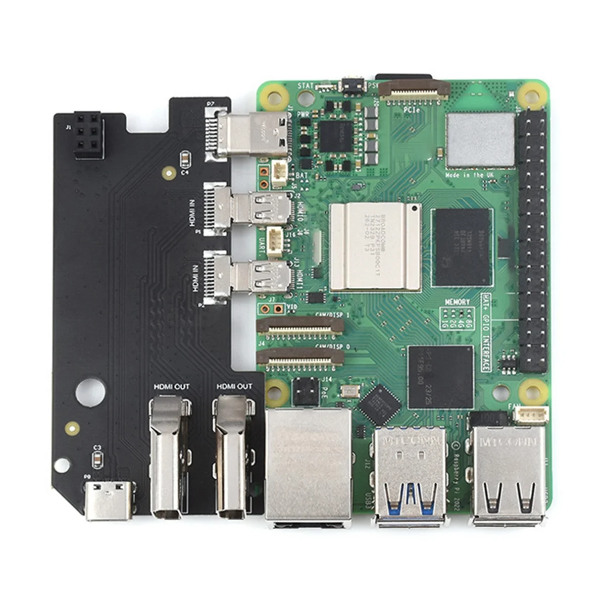 Корпус T07C-PI5-CASE-ARGON-ONE со встроенным активным охлаждением для Raspberry Pi5