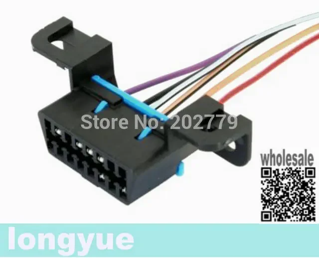 Longyue 10pcs OBD2 OBDII Diagnostic Pigtail Connector Harness Corvette CAN Bus Class 2 E67 E38 Car Accessories