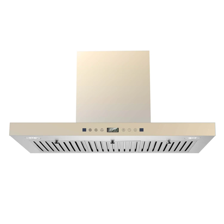 Exaustor de exaustor de chaminé de cozinha de luxo OEM de design moderno profissional inteligente de aço inoxidável