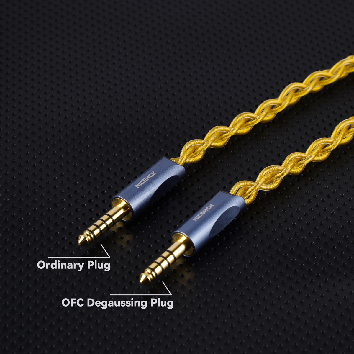 NICEHCK AuKing Flagship Earphone Cable 7N OCC 4N Gold Plated Wire OFC Degaussing Plug 0.78 2Pin for Illumination Anou Okavango