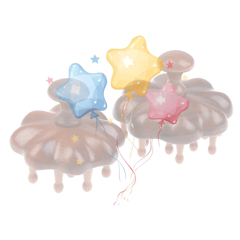 

Head Meridian Massage Comb Anti-Static Natural Wooden Wide Tooth 12/20Claw Gua Sha Tool Scratcher Spa Promote Blood Circulation