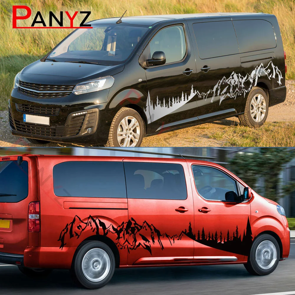 Car Vinyl Stickers For Peugeot Expert Traveller Opel Vivaro Citroen Jumpy Toyota ProAce Fiat Scudo Camper Van Tuning Accessories