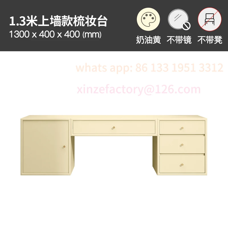 

Customizable Minimalist creative wall-mounted suspended dresser bedroom modern simple small apartment on the wall storage makeup