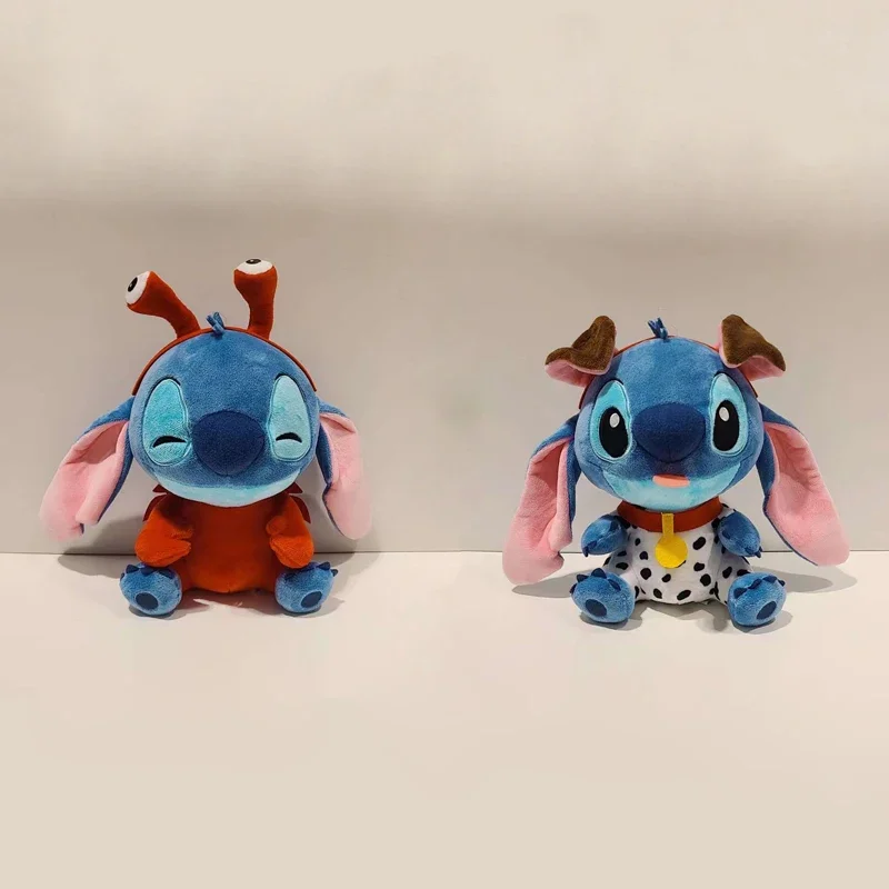 New 20cm Disney Plush Toys Lilo & Stitch Cross Dressing Dog Pixar Anime Plushie Stich Doll Pillow Soft Stuffed Gift for Children