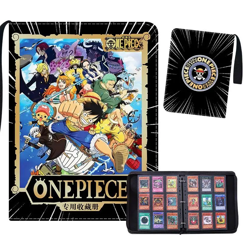 Hot 400/900pcs ONE PIECE Card Album Book Folder 4/9 Card Slots Collections Zipper Double Pocket Zipper Card Binder Holder