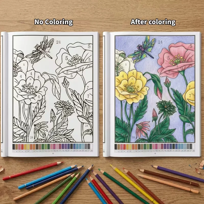 Color by Number Coloring Book for Adults: 20+ Pages of Fun & Calming Designs