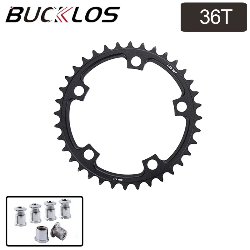 BUCKLOS Rennrad Kettenblatt 110 BCD Kettenblatt 4 Loch 5 Loch 34/36/39/50/52/53T Kettenblatt Double Speed Rennrad Krone