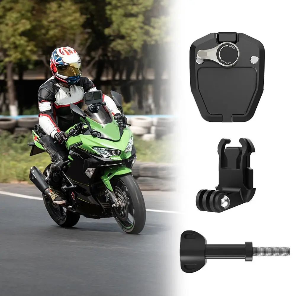 

Aluminum Alloy Motorcycle Windshield Mount Quick Release Vibration Dampening Action Camera Mount for GO PRO/DJI INSTA360