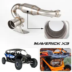 Can am,mavverick x3,r & rr max x3,atv,utv,2017-2023用のオートバイ用エキゾーストサイレンサー