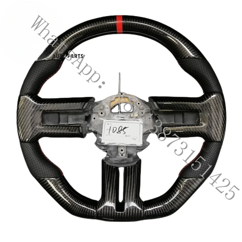 

ForGlassy Carbon Fiber Steering Wheel Mustang 2012~2014 Perforated Leather