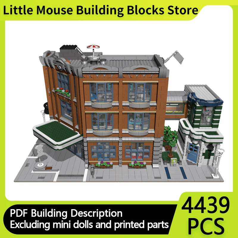 

Модель City Street View MOC, строительные кирпичи, больничный уголок, гараж, модульная технология, подарки, праздник, сборка, детские игрушки, костюм
