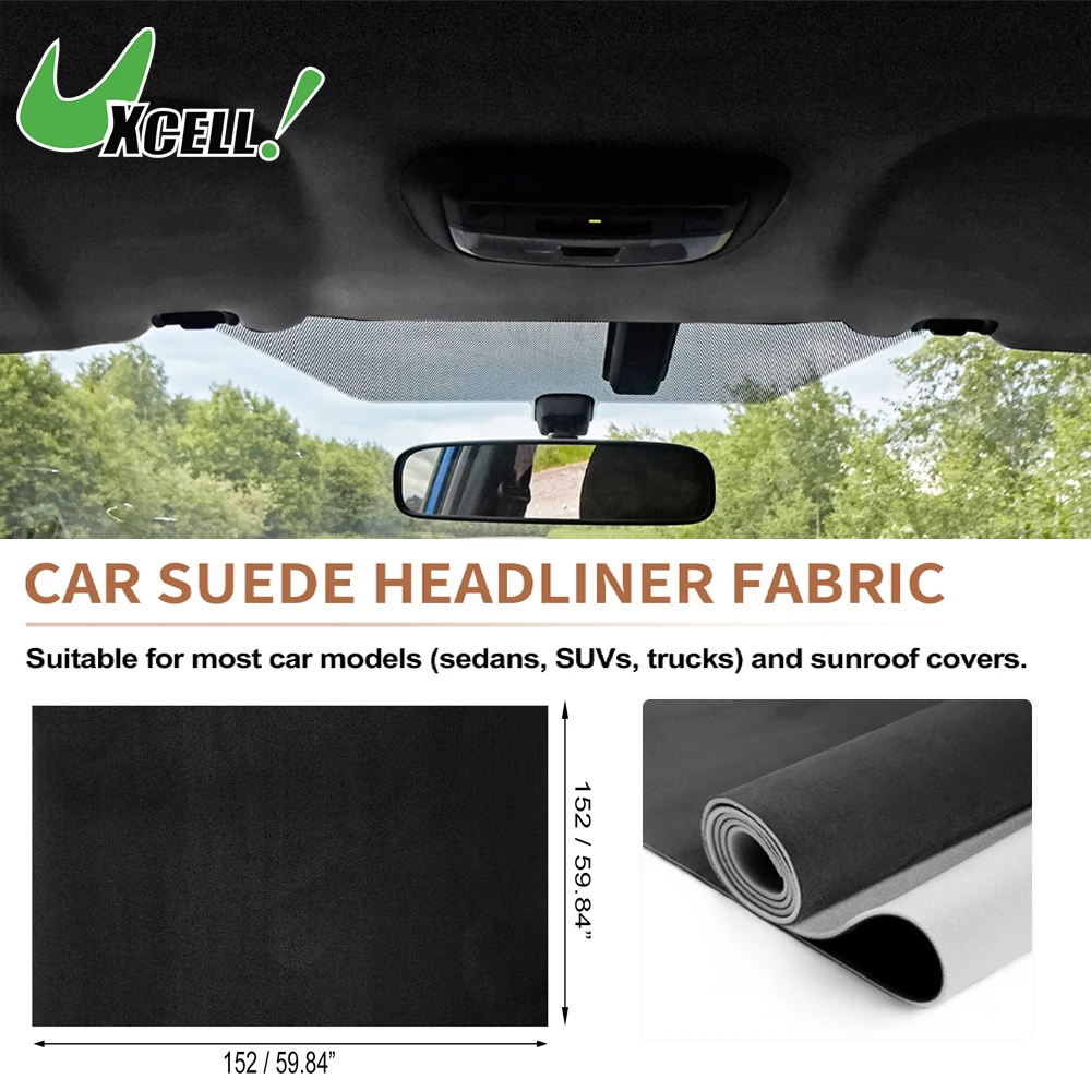 

UXCELL Замшевая ткань 152x152 см 160 г Ремонтная сменная пенопластовая подложка предотвращает старение, растрескивание, выцветание, многоцветная, 1 шт.