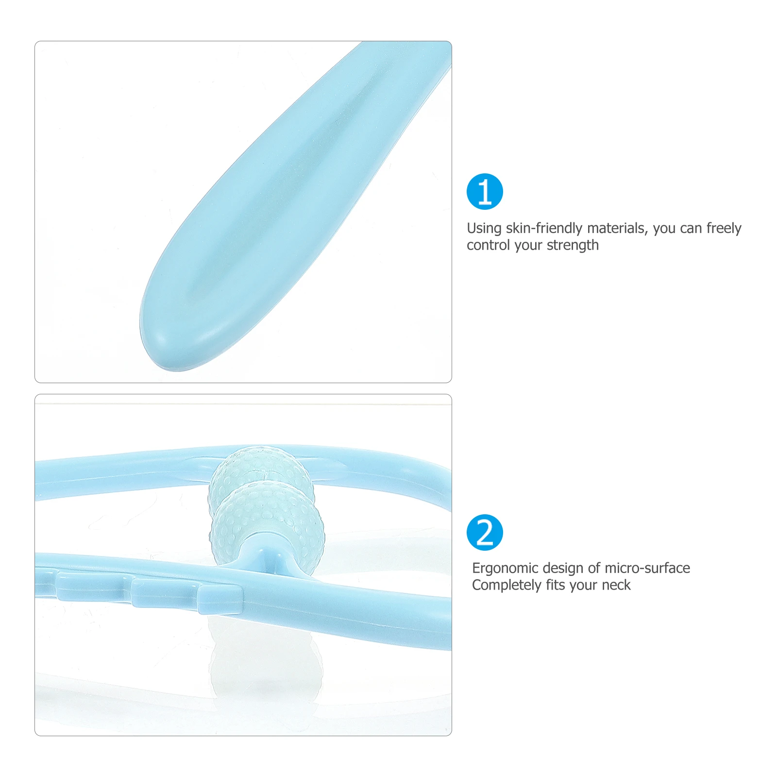 

Cervical Vertebra Massage Tool H held Neck Massager Electric Manual TPR Durable Practical Long Lasting Skin Friendly Adjustable