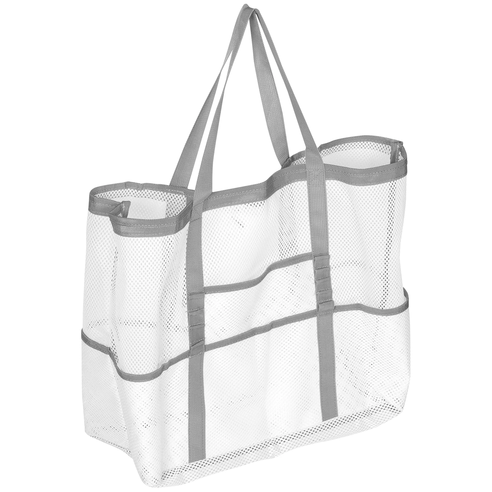 Foldable Large Beach Bag for Women Mesh Swim Tote Lightweight with Storage Pocket for Pool Outdoor Family Trips