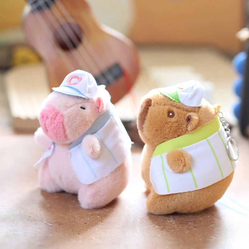 ตุ๊กตาน่ารัก Capibala จี้ Key CHAIN ตุ๊กตา Capybara ของเล่นตุ๊กตารถพวงกุญแจกระเป๋าจี้ Keyring เครื่องประดับของขวัญเด็ก