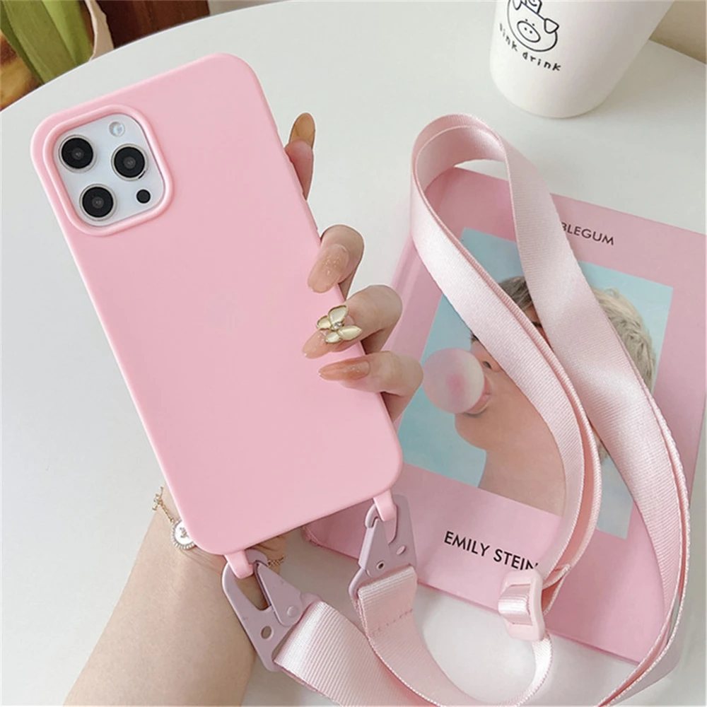 Umhängekette Lanyard Matt Silikonhülle für iPhone 18 Pro Max 17 16 15 14 11 12 13 XR X XS 8 Plus Stoßfeste Hülle – Detail 8