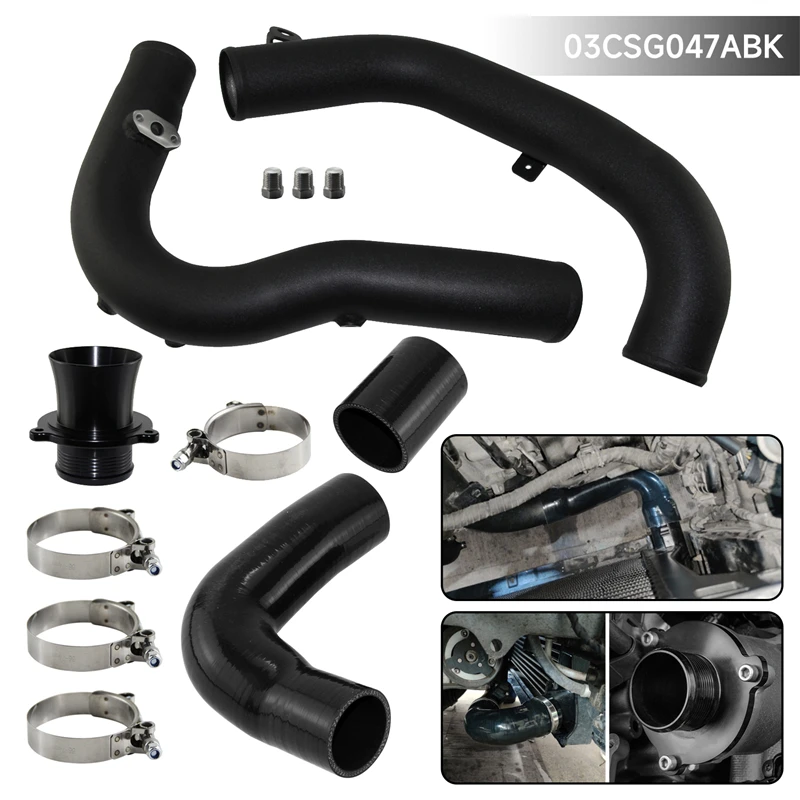 Intercooler Kit Charge Pipe For Audi A3/S3 VW Golf GTI R MK7 Gen3 EA888 1.8T 2.0T TSI MQB Ransverse Type Engine Black