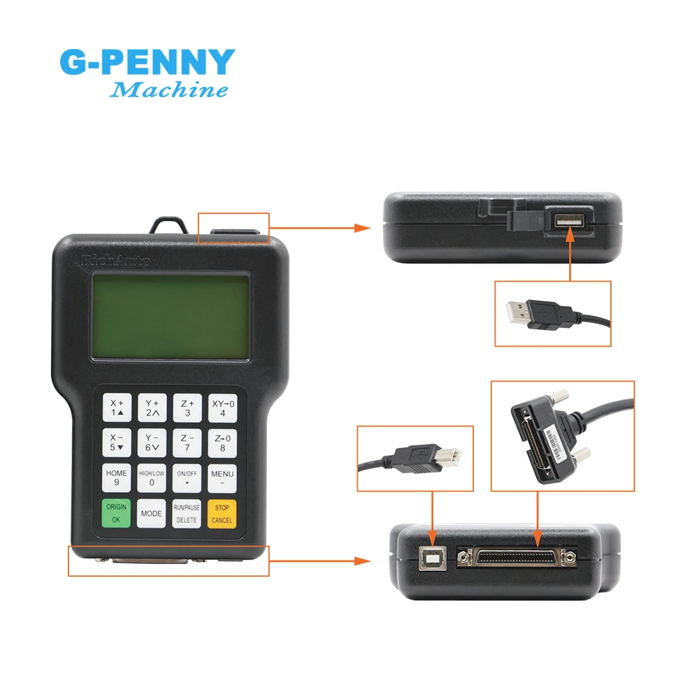 Gratis Verzending Richauto Dsp A12 Cnc Controller Originele 3 Axis Motion Controller Engels Versie Voor Cnc Router Machine