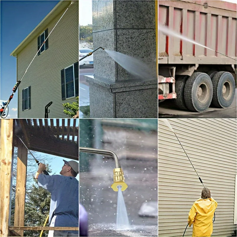2175 PSI Hochdruckreiniger-Pistole mit M22-14 1/4 Zoll Schnellanschluss, 5 Düsen und M14-Verlängerungsstab – Reichweite für effiziente Reinigung – Detail 6