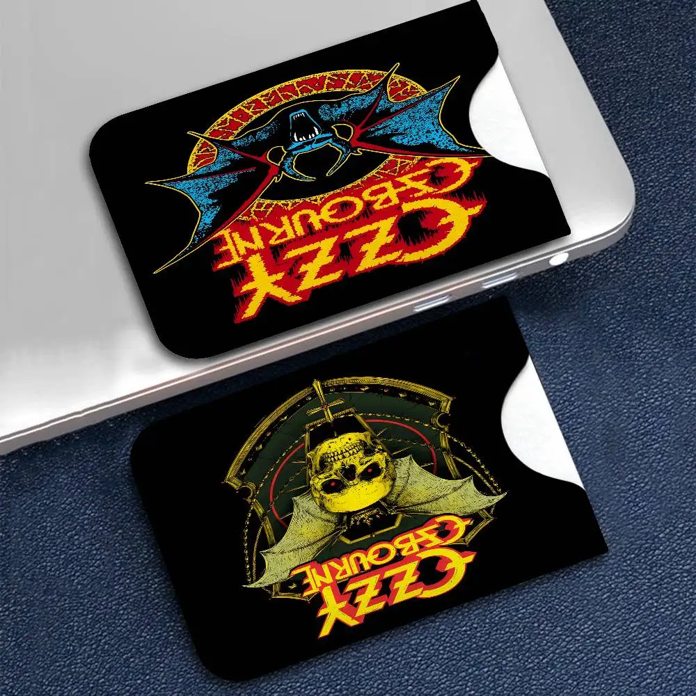 O-Ozzy O-Osbourne Singer Creative Printed with Leather Protective Case Business Portable Letter Pattern Leather Credit Bags