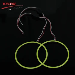 140MM 2PCS LED Halo Rings Angle Eyes White Blue Red Yellow Green Pink Car Headlight DRL Daytime Running 12V 24V LED Angel Eyes
