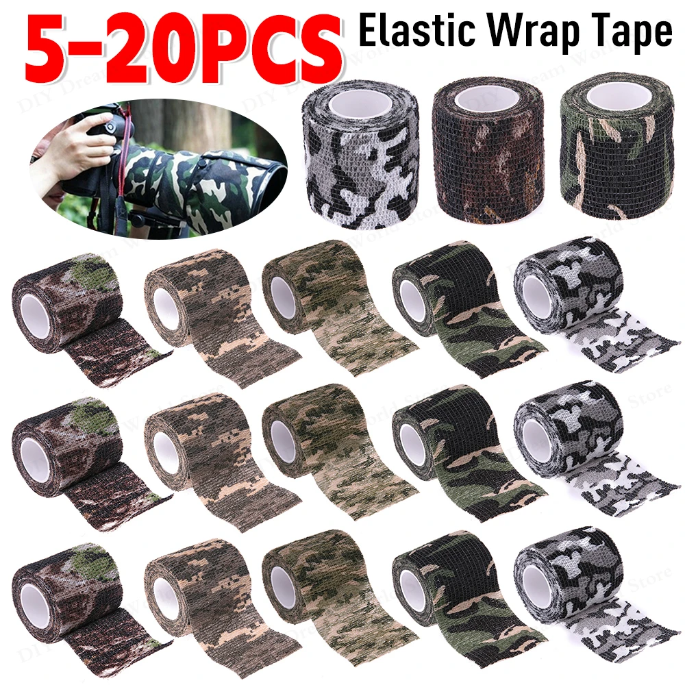 20 قطعة ل ضمادة التمويه ذاتية اللصق تنفس ضمادة مرنة الصيد في الهواء الطلق لتثبيت حركة الأصابع المعصمين و #1
