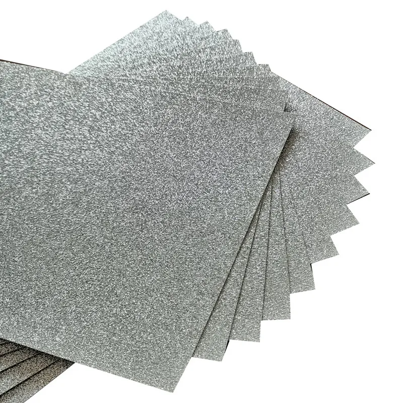 10 Sheets 8*12 Inch 200Gsm Silver Glitter Cardstock Paper, Double Sided Sparkle Card Stock For Crafts,Cupcake Topper And Decors