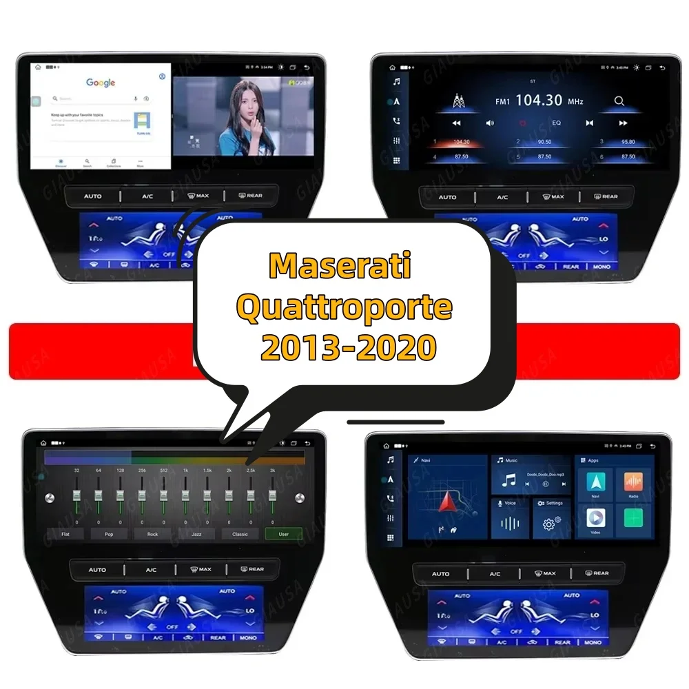 

22 inch Qualcomm For Maserati Quattroporte 2013-2020 Android Auto Stereo Car Radio Multimedia Player AC Panel GPS Navi Head Unit