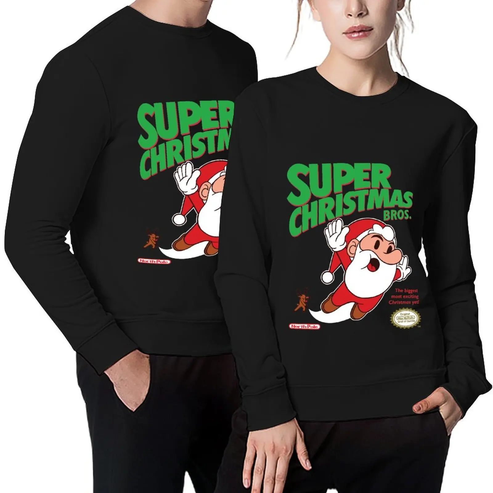 

Super Christmas Bros Pullover autumn men's winter sweater anime clothing men's coat sweatshirts