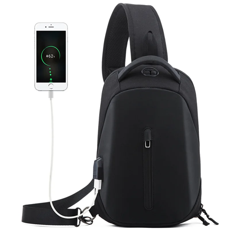 Multi Functional Chest Bag Men's Chest Style Large Capacity Backpack Business Casual Travel Single Shoulder Crossbody Bag Trendy