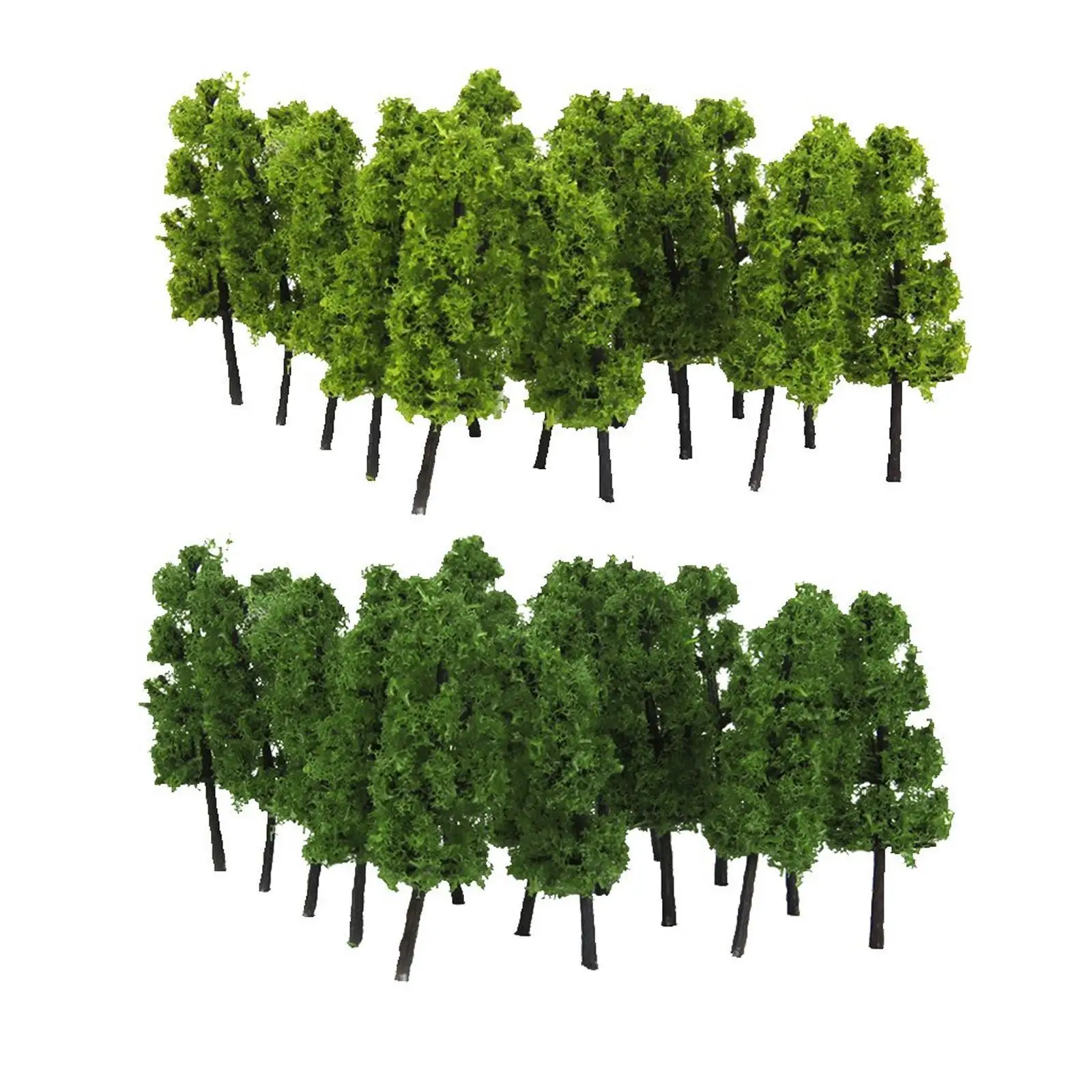 

1/100 Mini Pagoda Plastic Tree Models Green Layout Trees for Train Railway Building Scenery
