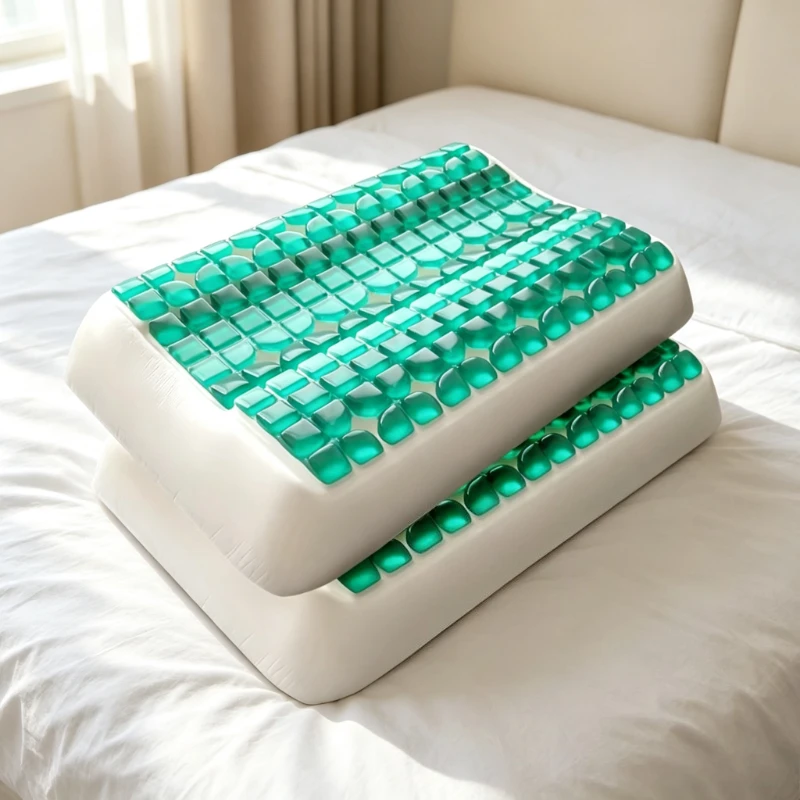 5D High Low Gel Memory Foam Pillow Cooling Wave Breathable Neck Support for Adults Kids Summer Sleep 5D 젤 베개