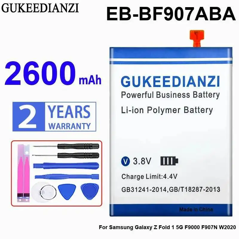 

Safe Mobile Phone Battery For Samsung Galaxy Z Fold 1 5G F9000 F907N W2020 2600Mah EB-BF907ABA