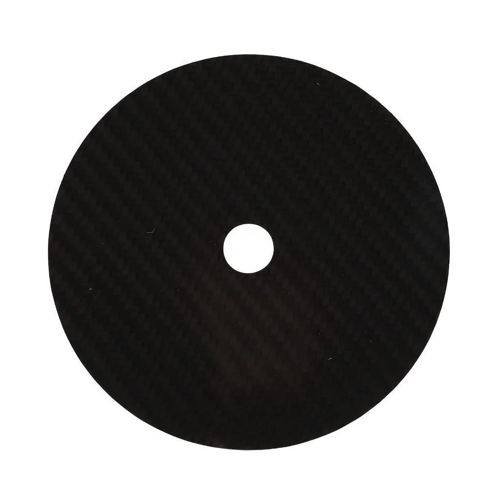 120*0.2mm CD Tuning Pad Low Distortion Rate Excellent Vibration Absorption Disc Stabilizer Carbon Fiber Made Black
