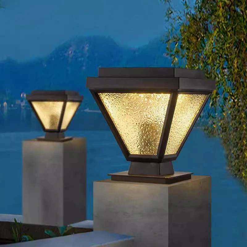 

Лампа с квадратной трубкой, солнечная лампа с прохождением, настенный светильник на дверной столбе виллы во дворе