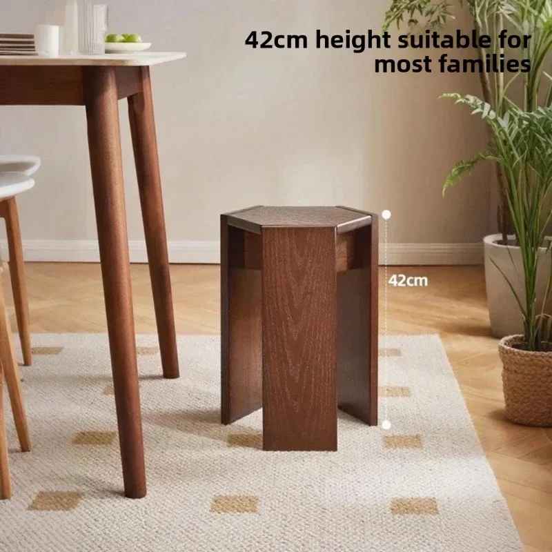 Factory Order Stool Solid Wood Stool Stackable Household Wood Bench Living Room Low Stool