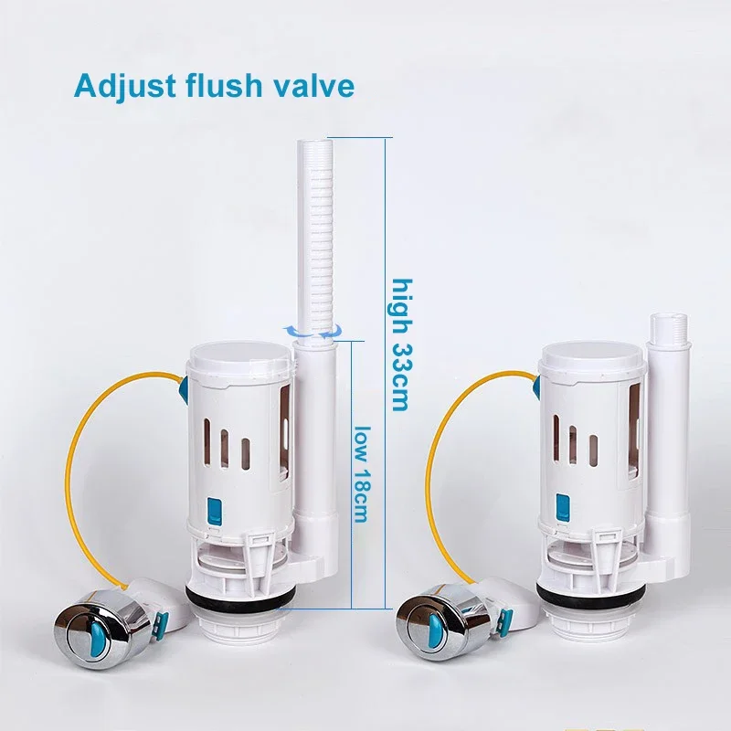 WETIPS Toilet Fitting Vaule Water Saving Adjustable Flush Toilet Tank Drain Fillings System Water Saving Toilet Flush Spare Kits