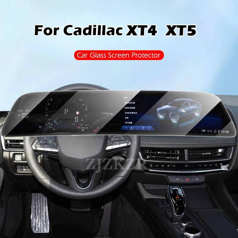 For Cadillac XT4 XT5 2024 2025 Tempered Glass Screen Protector Film Car Infotainment Radio GPS Navigation Dashboard Accessories