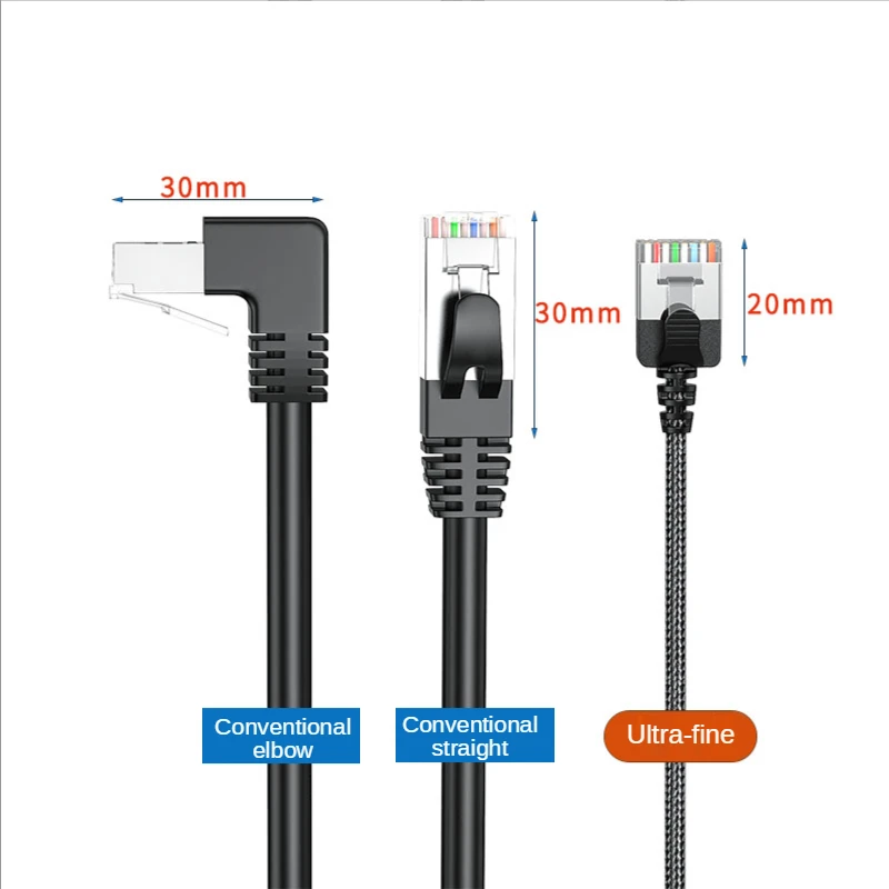 Nylon CAT6 Ethernet Patch Cable Ultra Thin 0.16 inch, High Speed CAT 6 RJ45 Ethernet Cable Thin Flexible and Light, for PC, Mac