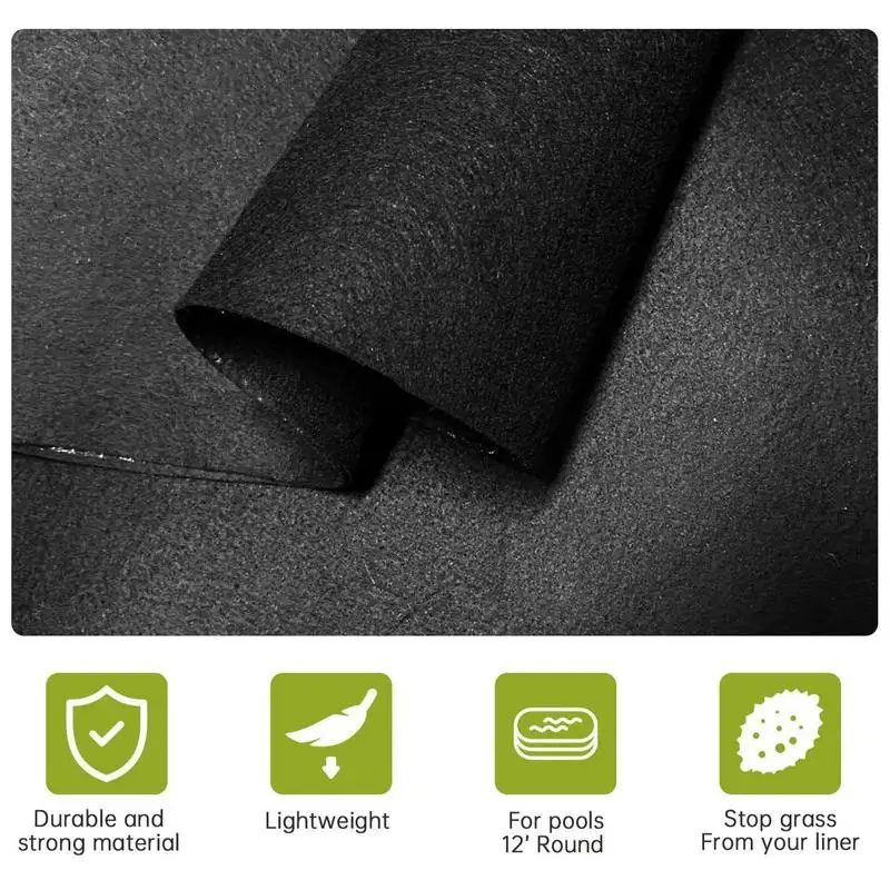 Round Pool Liner Pad Aboveground Pool Floor Mats Swimming Pool Ground Cloth Floor Padding Mats Puncture Resistant Pool Floor