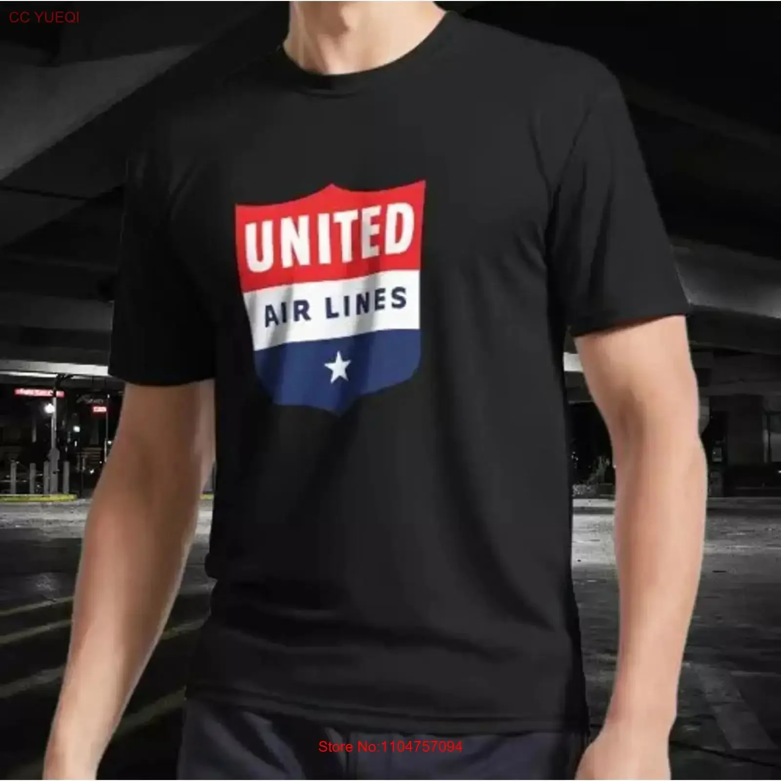 NEW SHIRT UNITED AIRLINES RACING LOGO T FUNNY SIZE S 5XL vintage Washed Casual streetwear Breathable Soft fashion Versatile