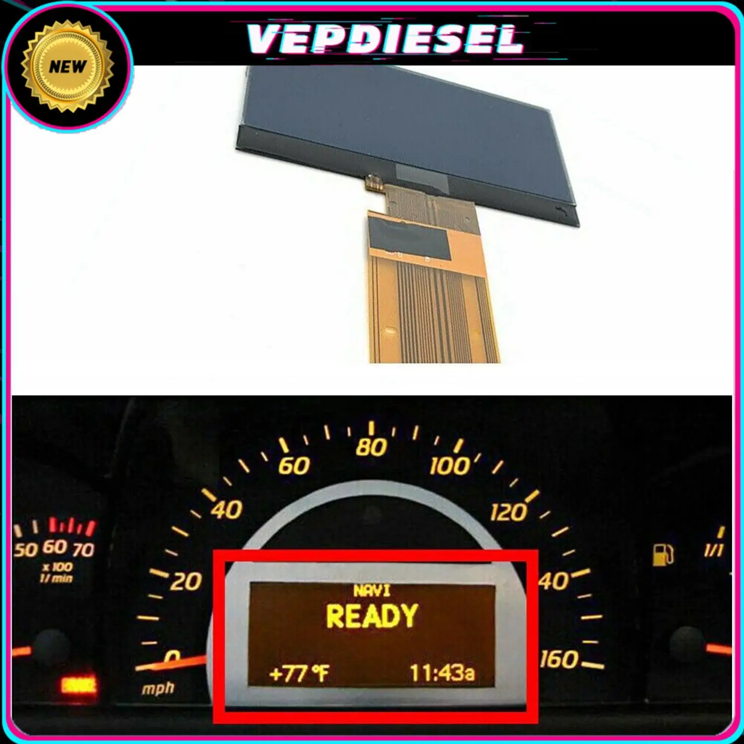 

Original Gauge Cluster LCD Display Car Replacement Accessories Fit For MERCEDES BENZ W203 C-Class Speedometer 01-04 203 870 3789