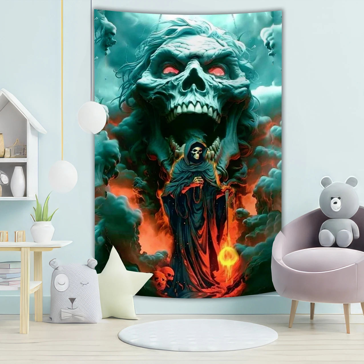 Halloween Pumpkin Terror Tapestry Living Room And Bedroom Dormdecoration Banner Wall Hanging Background Cloth Birthday Gift